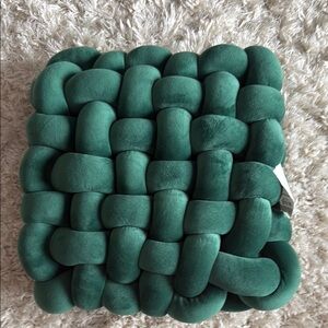 Green Knitted Cushion